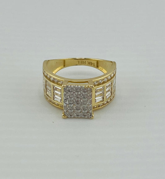 14k ring ladies engagement cz
