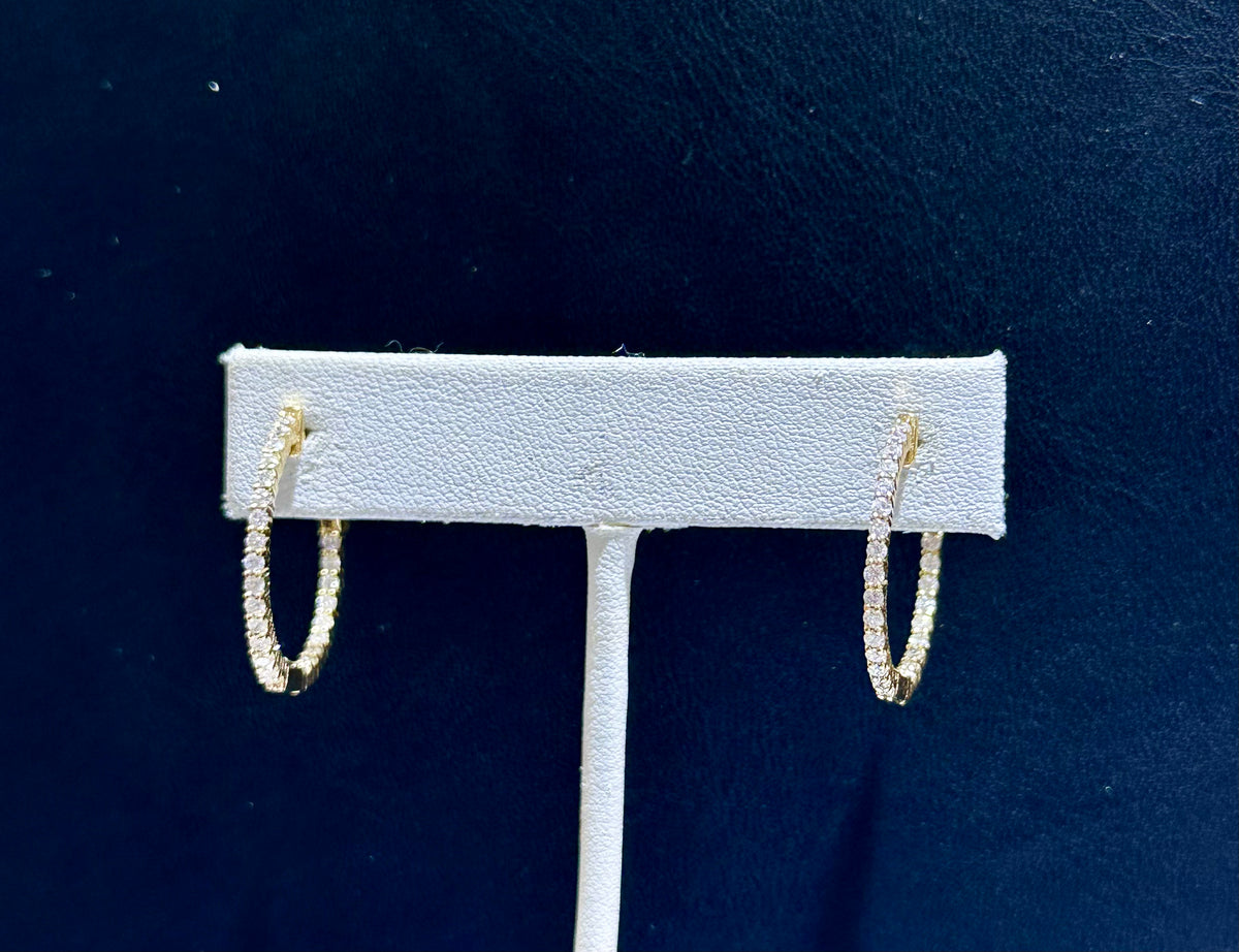 14k 0.99ct dia earrings