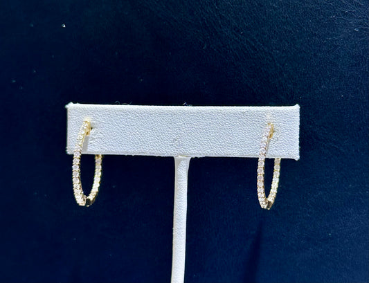 14k 0.99ct dia earrings
