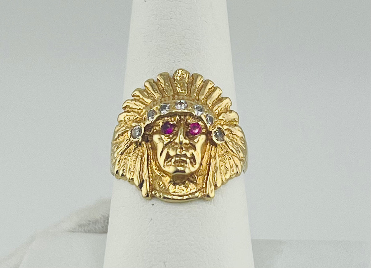 14k ring men indio native