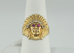 14k ring men indio native