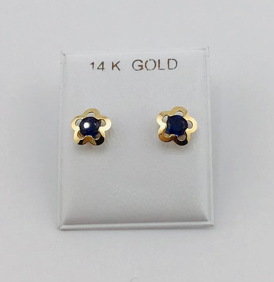 Baby earing color stone flower