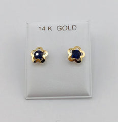 Baby earing color stone flower