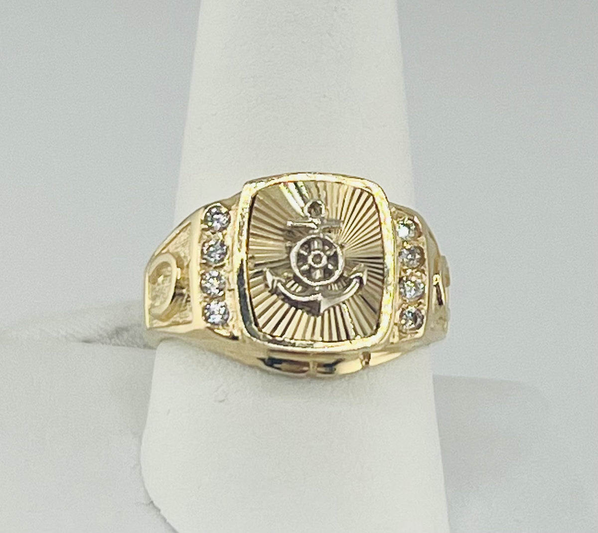 14k ring men anchor