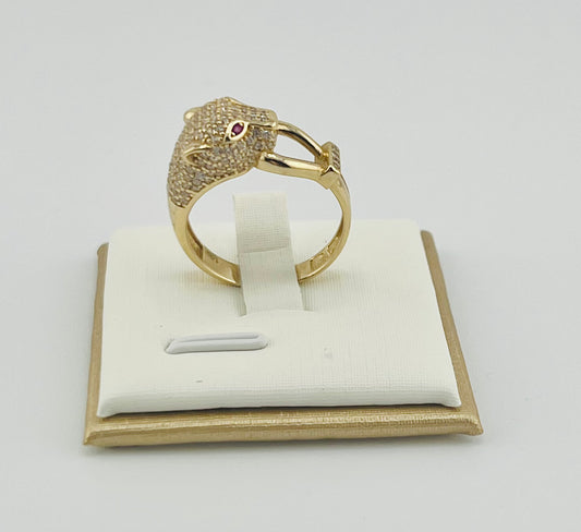 14k ring ladies panter stones