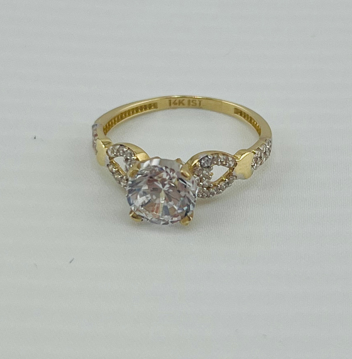 14k ring ladies engagement cz