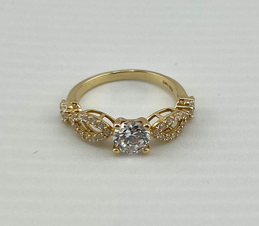 14k ring ladies engagement cz