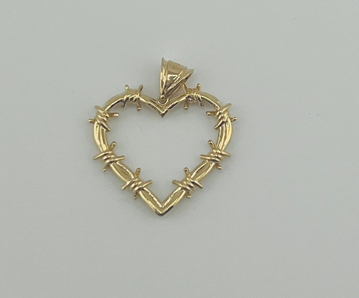 14k karol style heart pendant