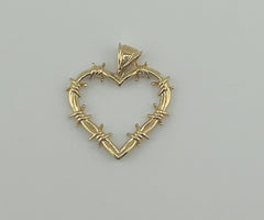 14k karol style heart pendant