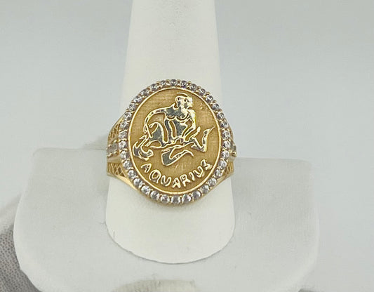 14k ring aquarius