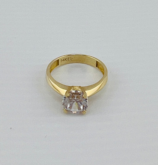 14k ring ladies engagement cz