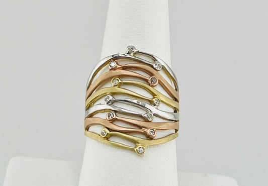 14k ring 3color