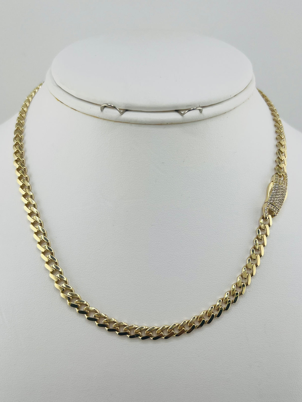 10k yellow gold Monaco necklace choker 16” 6.75g 5mm