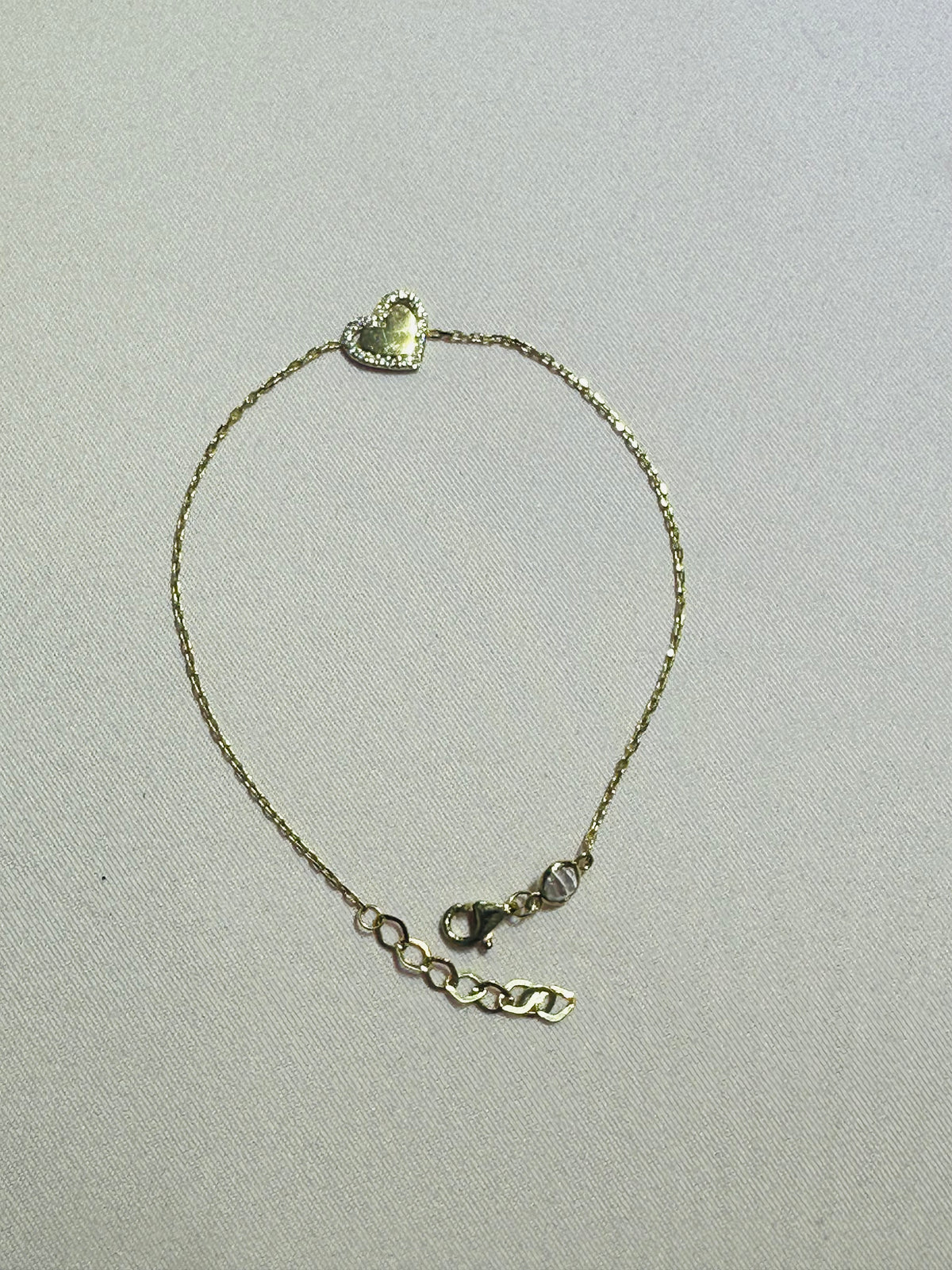 14k bracelet heart 7 to 8” long