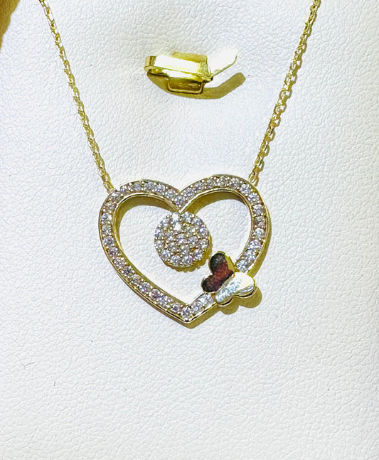 14k Necklace heart