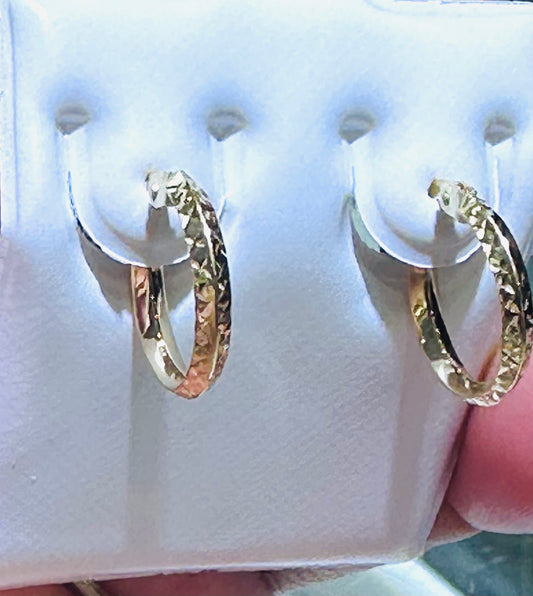 Argollas pequeñas small hoop 18k