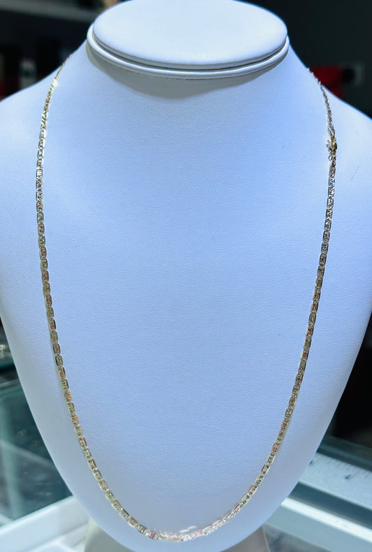 10k necklace valentino 24”