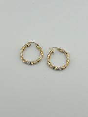 14k Earring big hoop 3 color