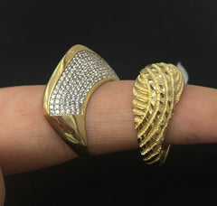 14k gold raised rings