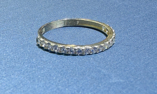 14k band with stones size 8
