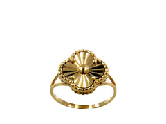14k gold ring ladies flower clover