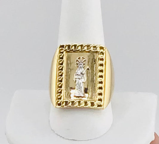 14k ring men Santa Muerte