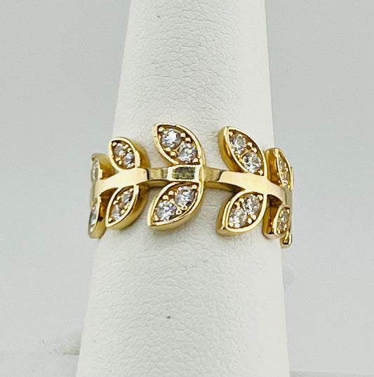 14k Ring leaf