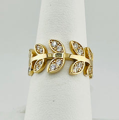 14k Ring leaf