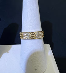 14k mens ring with stones size 8