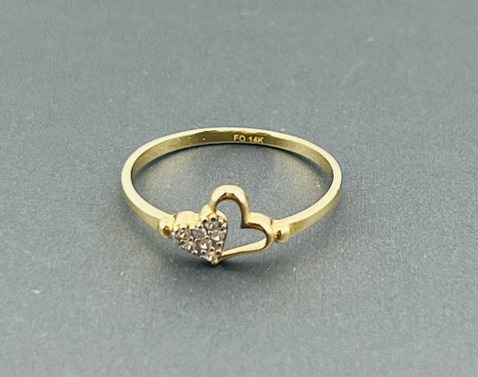 14k ring ladies heart