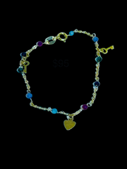 14k multicolor stone bracelet
