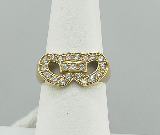 14k ring ladies doble heart