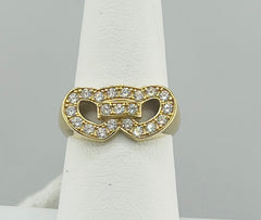 14k ring ladies doble heart