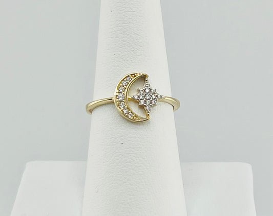14k ring mon and star luna
