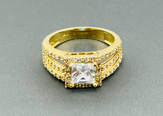 14k ring ladies engagement cz