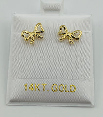 14k Baby earing bow