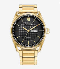 Citizen Classic Eco Mens Gold Tone Stainless Steel Bracelet Watch Aw0089-52e