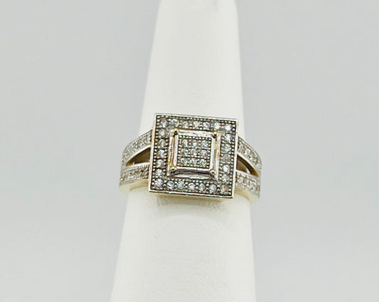 14k ring square engagement