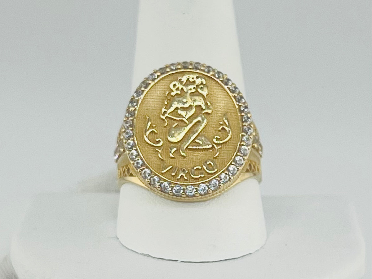14k ring virgo sign