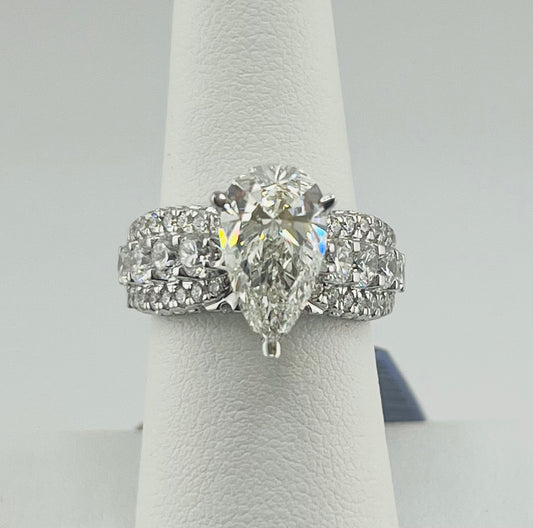 14k 5.00ct diamond ladies ring engagement