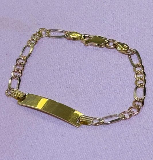 14k Tricolor baby bracelet