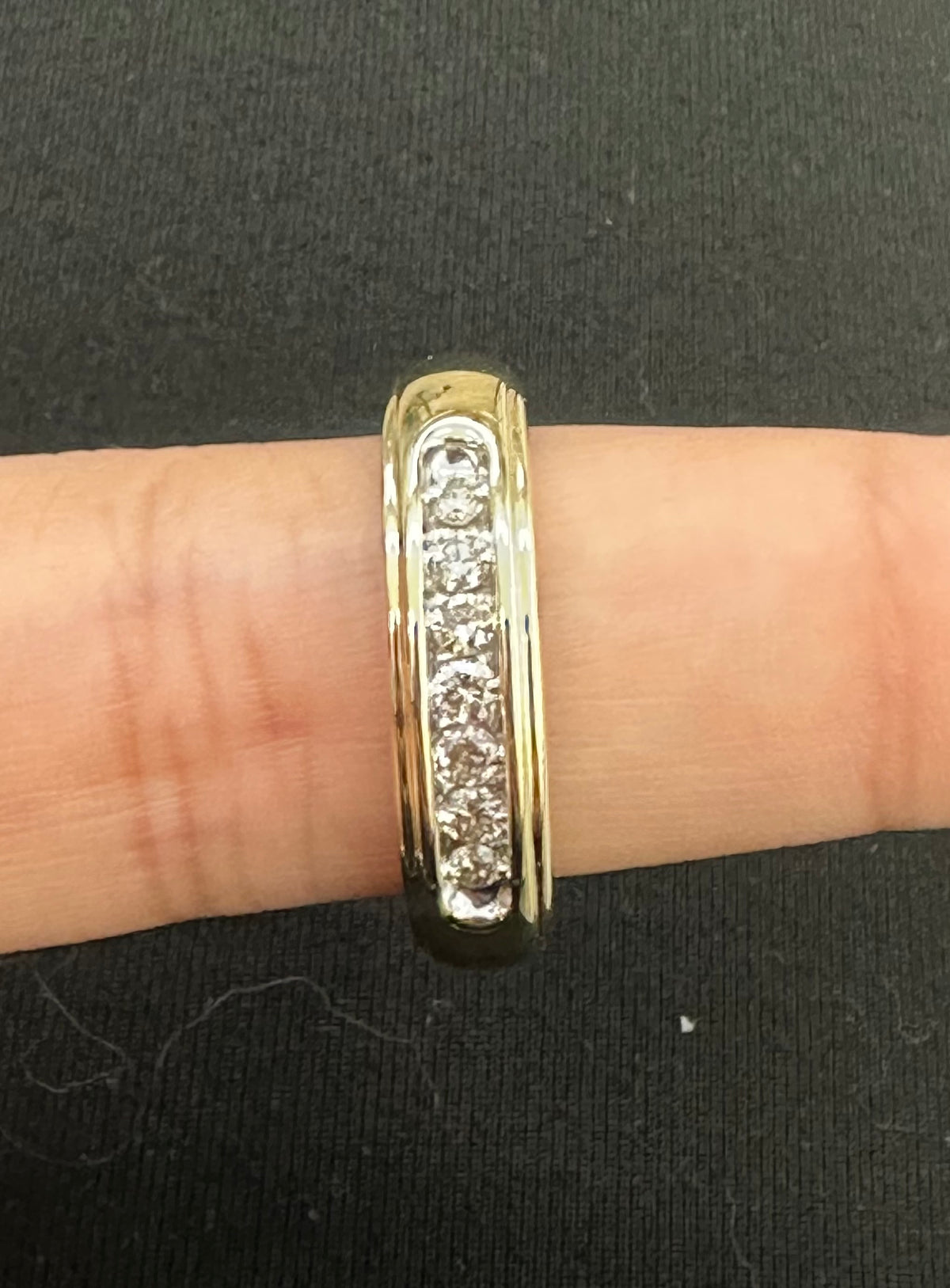 10k gold 0.33ct diamond ring men