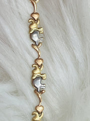 14k Tricolor elephant pulsa