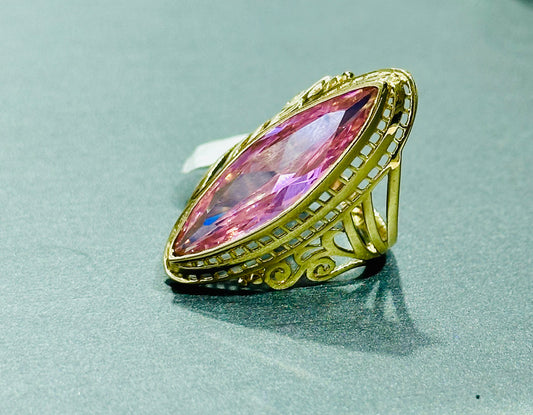 14k ring pink stone
