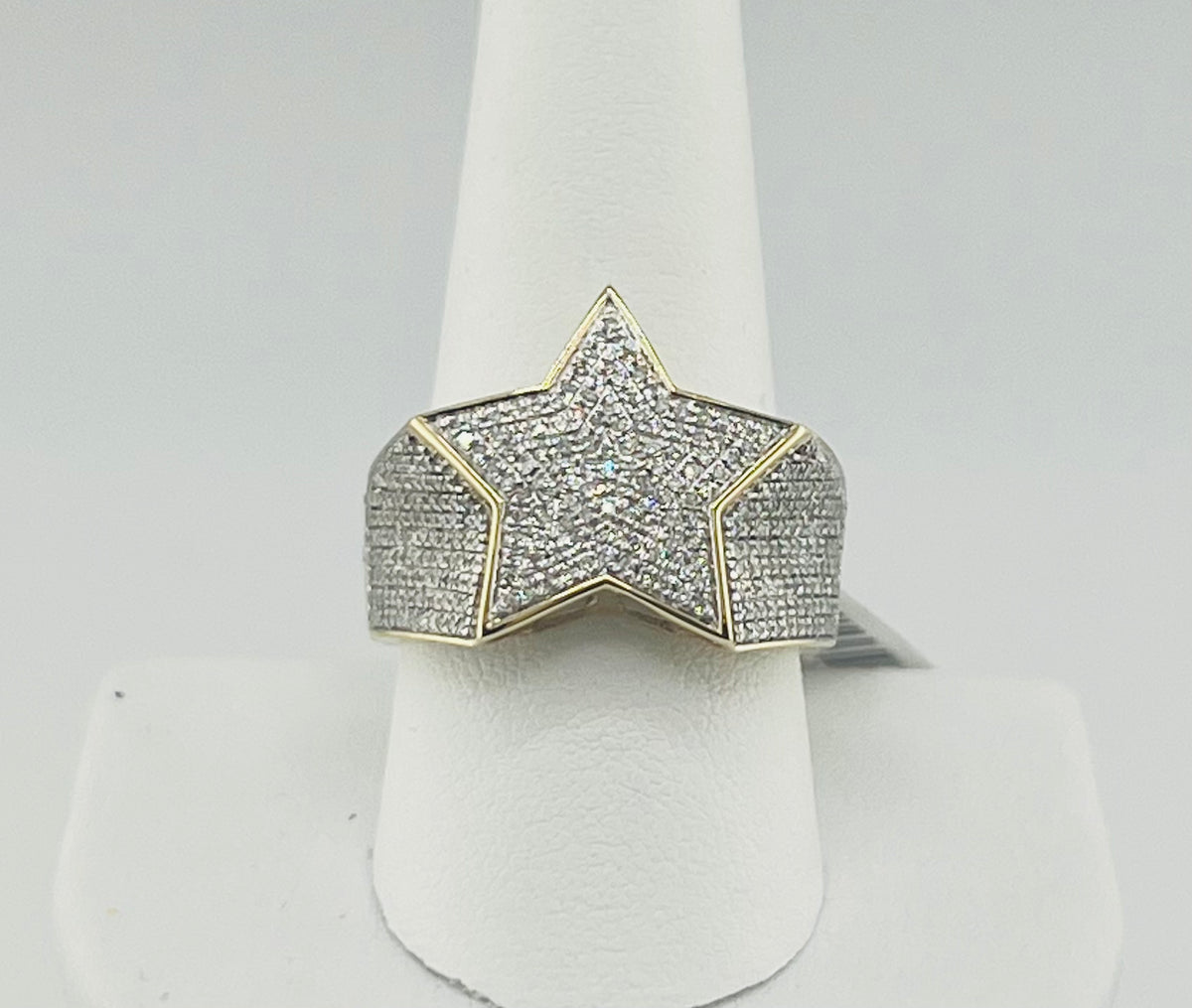 10k star diamond ring men and ladies