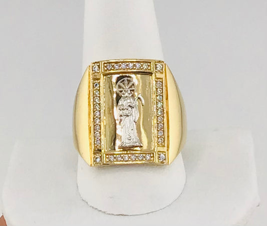 14k ring men Santa Muerte
