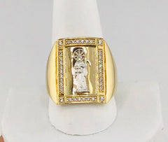 14k ring men Santa Muerte