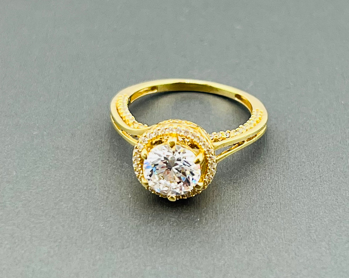 14k ring ladies engagement cz