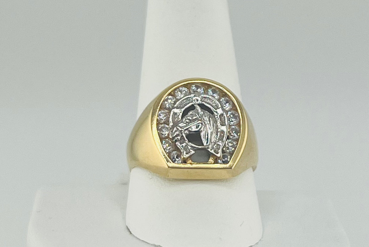 14k ring men horse shoe