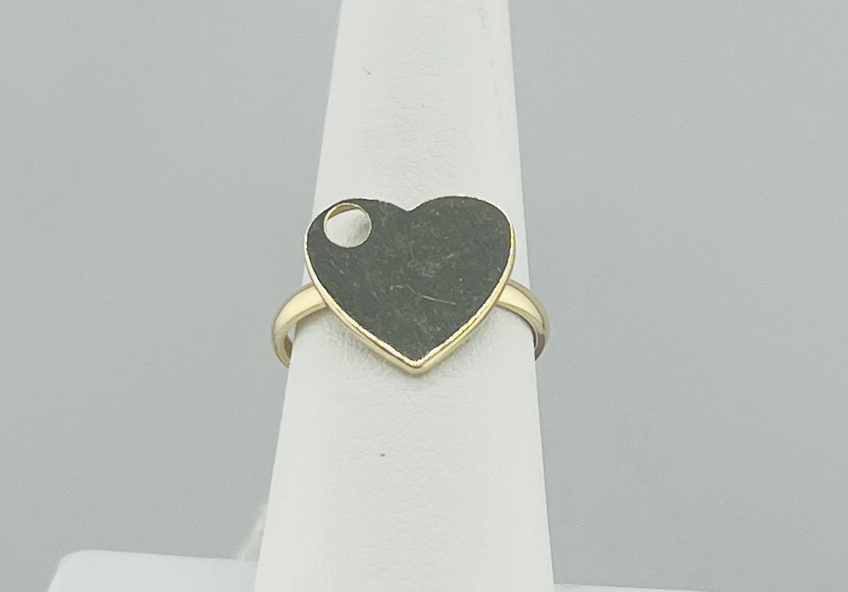 14k heart ring